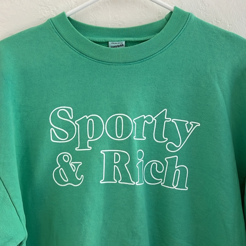Sporty & Rich Green Sweatshirt Small - Picture 2 of 5
